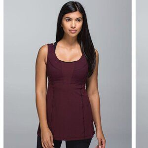 Lululemon Wrapper's Delight Tank Bordeaux Drama - Size 6 Dark Red Tank Top Shirt